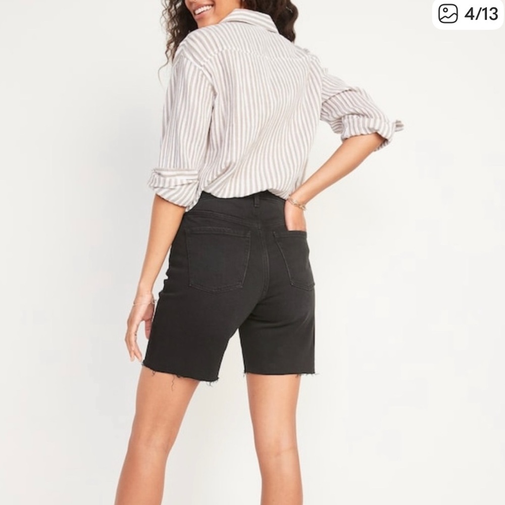 Old Navy Skyhigh Black Cutoff Denim Shorts